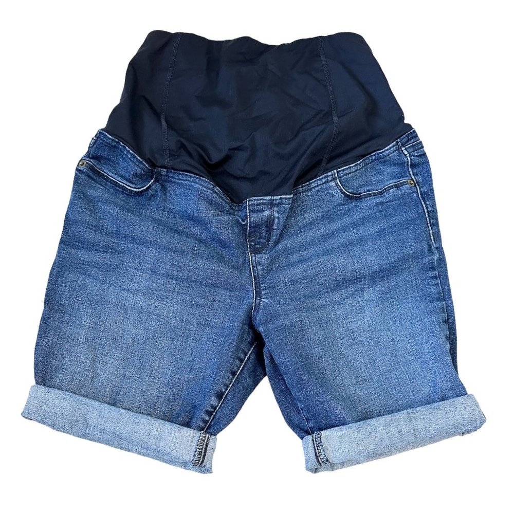 Isabel Maternity Women Bermuda Shorts Blue Denim Size 10 Pre-Owned